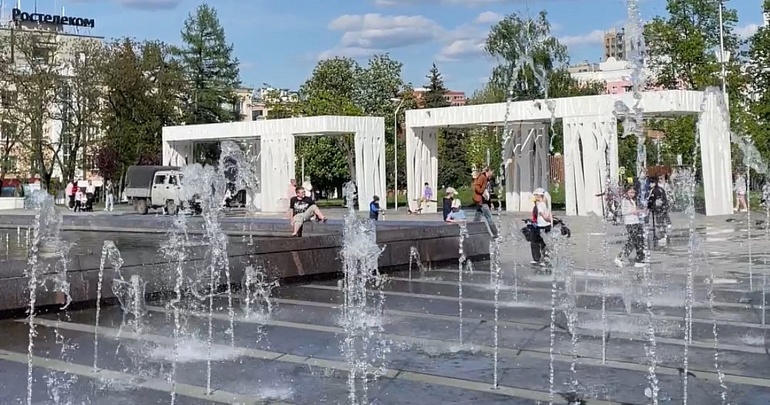 График работы фонтана в центре Пензы